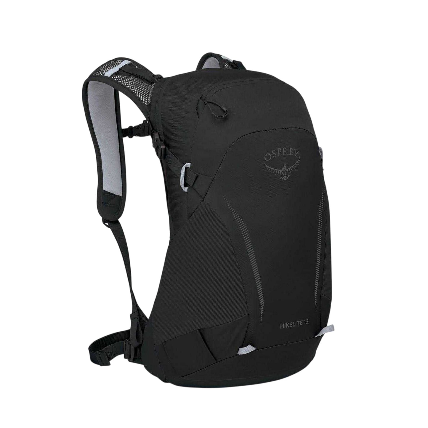 Black - Side - Osprey Hikelite 18L Hiking Backpack