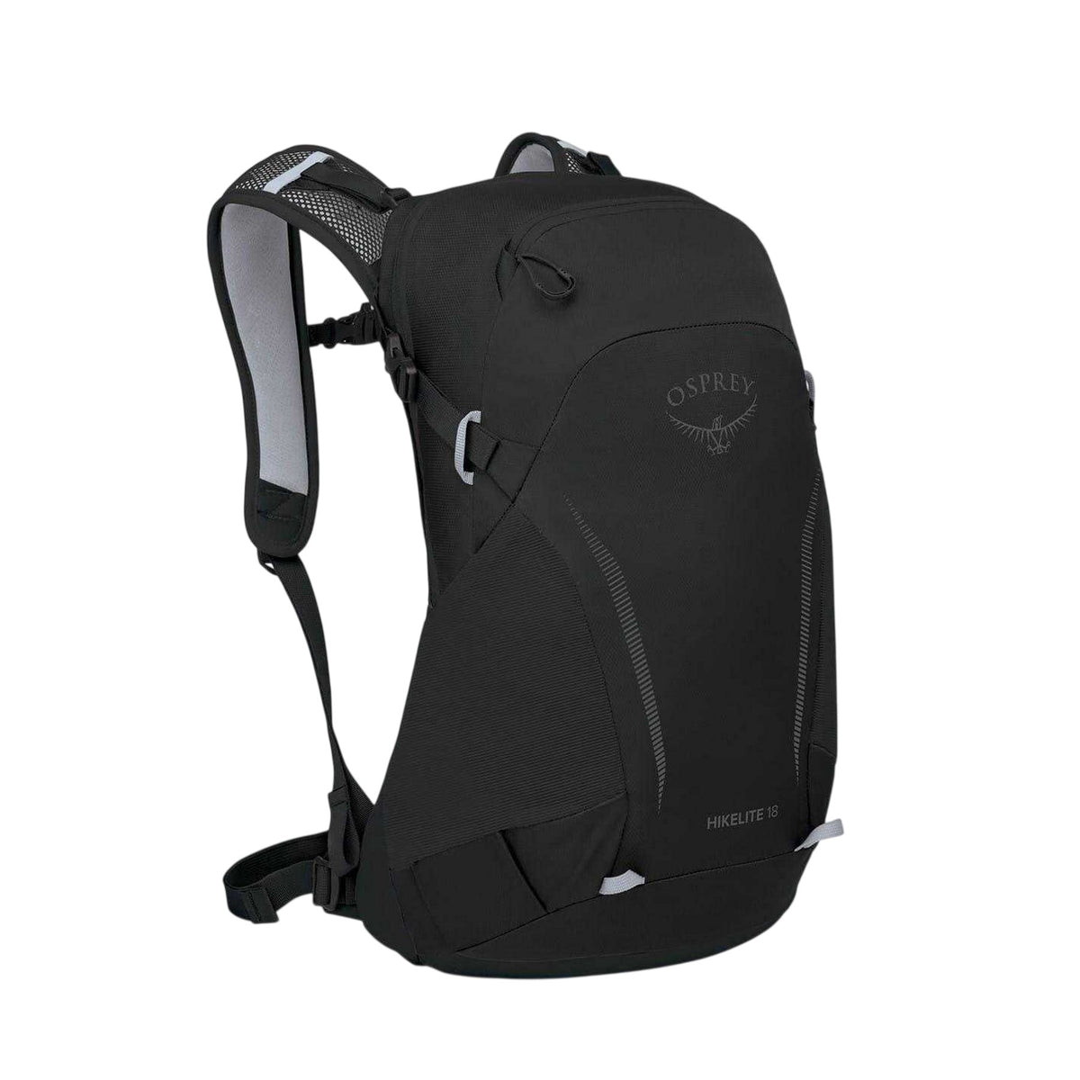 Black - Side - Osprey Hikelite 18L Hiking Backpack
