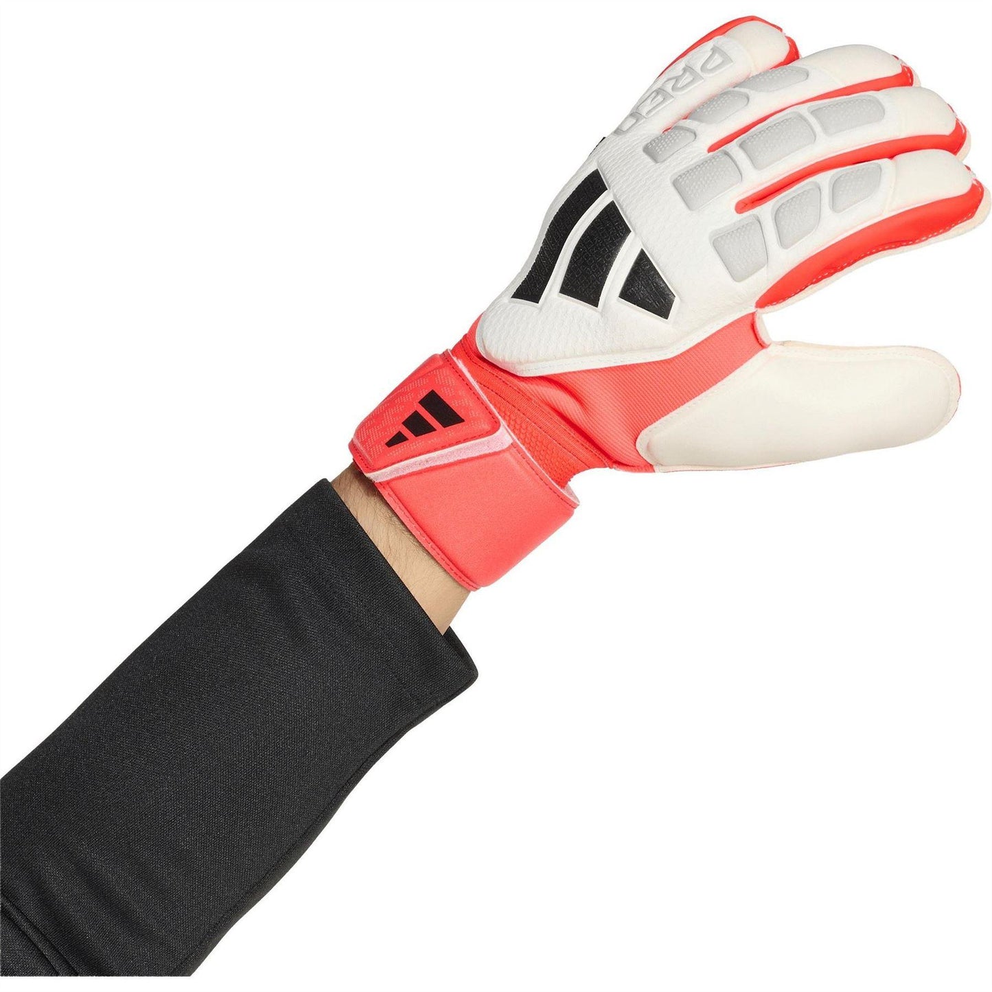 White-Red - Lifestyle - Adidas Unisex Adult Predator Match Fingersave Goalkeeper Gloves