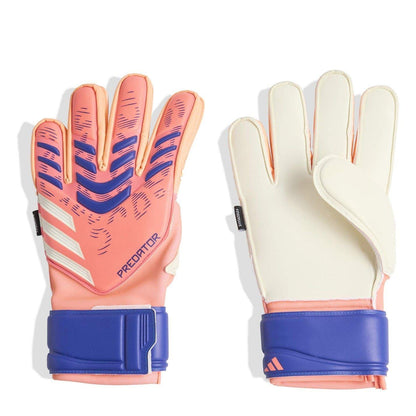 Orange-White - Back - Adidas Unisex Adult Predator Match Fingersave Goalkeeper Gloves