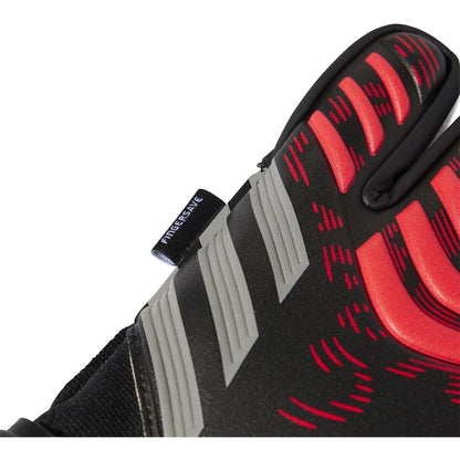 Black-Red - Lifestyle - Adidas Unisex Adult Predator Match Fingersave Goalkeeper Gloves
