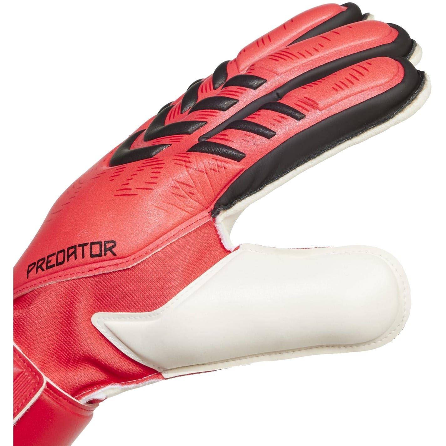 Red-Black - Lifestyle - Adidas Unisex Adult Predator Match Fingersave Goalkeeper Gloves