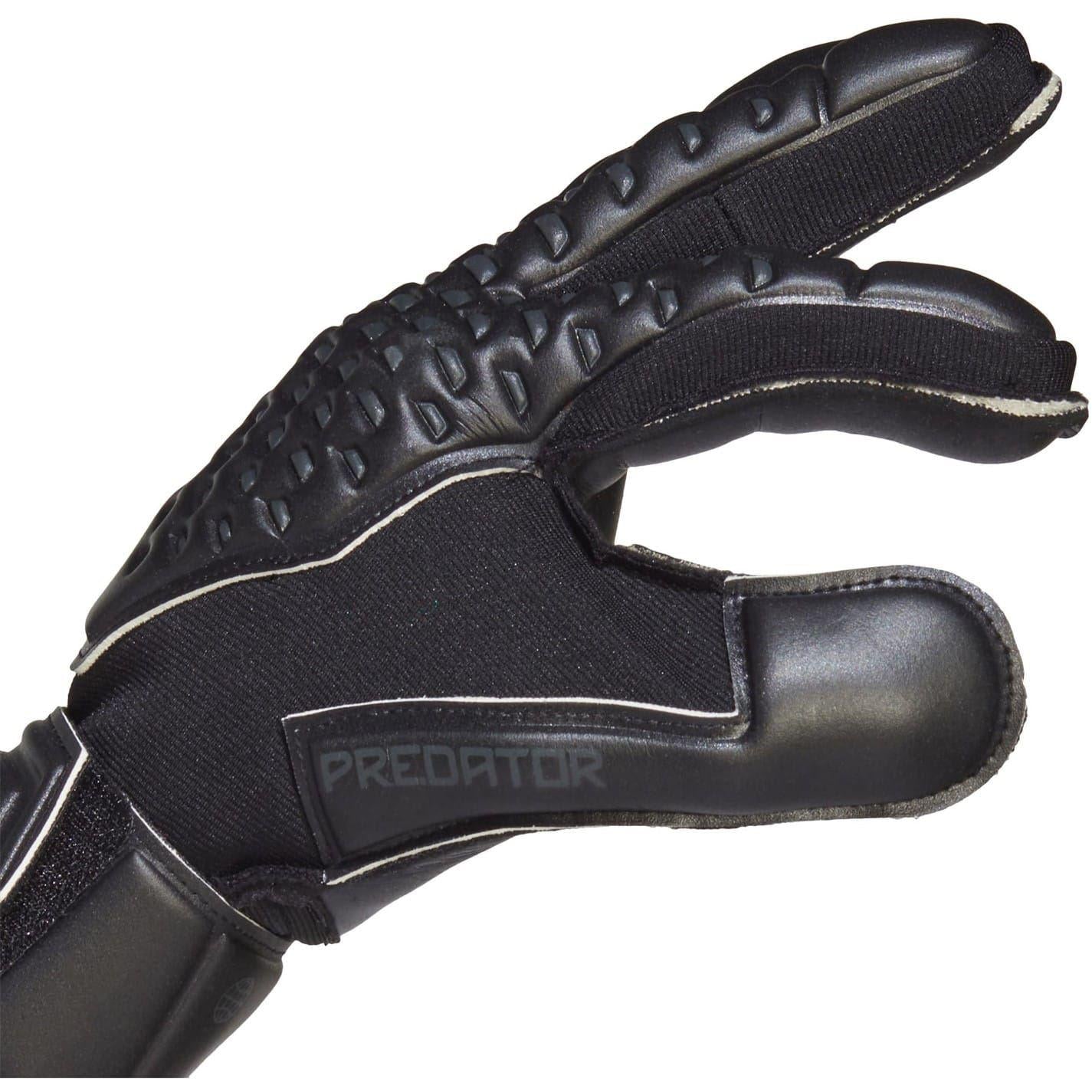 Black - Lifestyle - Adidas Unisex Adult Predator Match Fingersave Goalkeeper Gloves