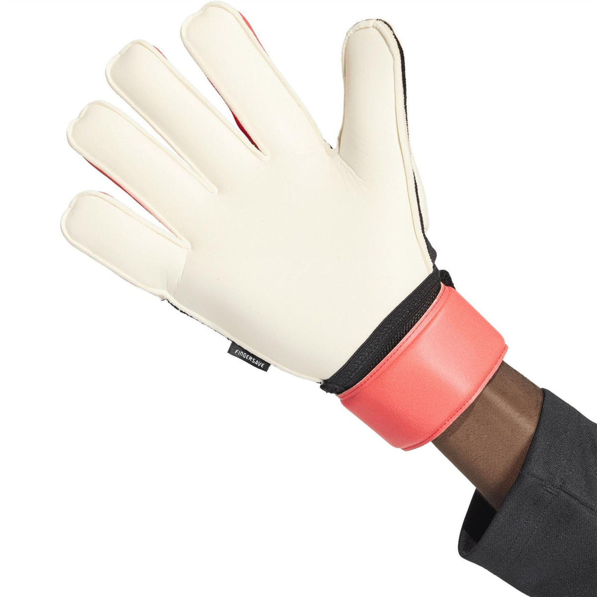 Black-Red-White - Side - Adidas Unisex Adult Predator Match Fingersave Goalkeeper Gloves