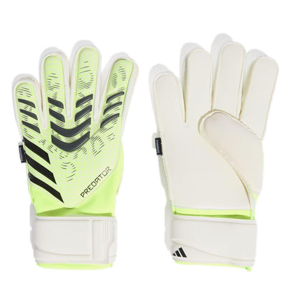 Lemon-Black - Front - Adidas Unisex Adult Predator Match Fingersave Goalkeeper Gloves