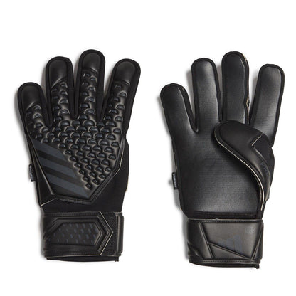Black - Front - Adidas Unisex Adult Predator Match Fingersave Goalkeeper Gloves