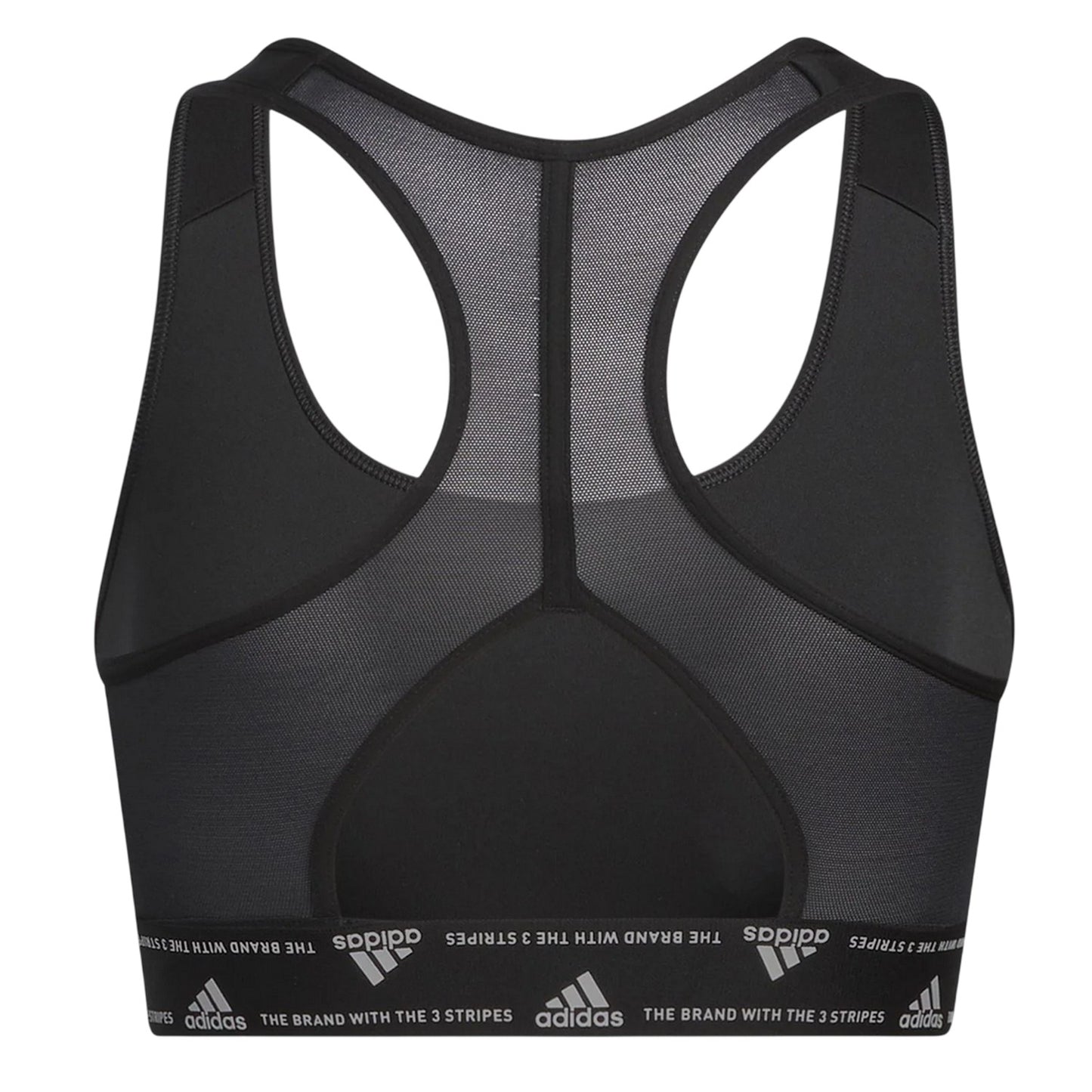 Black - Back - Adidas Womens-Ladies Scoop Neck Snug Fit Sports Bra