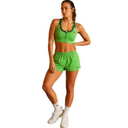 Green - Lifestyle - Lacoste Womens-Ladies Colour Block Stretch Sports Bra