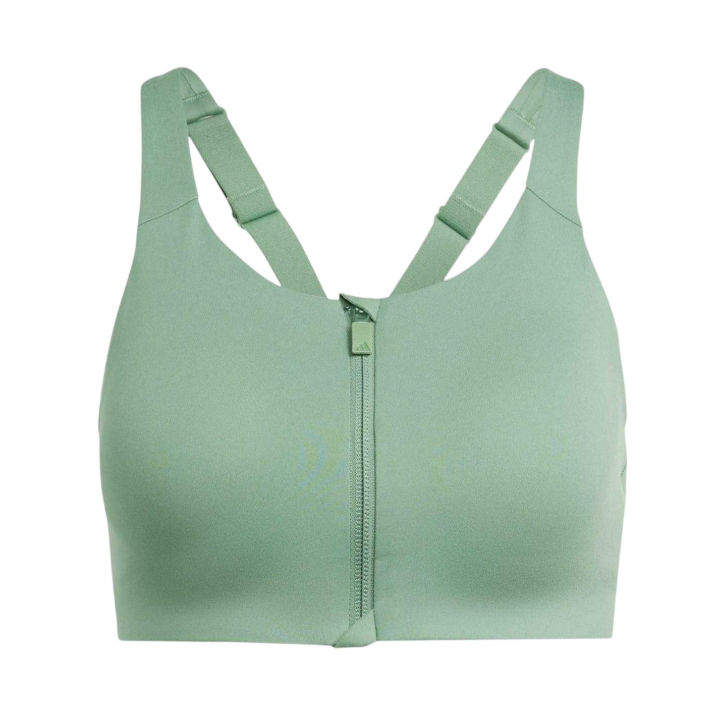 Green - Front - Adidas Womens-Ladies Luxe Scoop Neck Sports Bra
