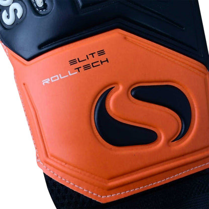 Black-Orange - Pack Shot - Sondico Unisex Adult Elite Rolltech Goalkeeper Gloves