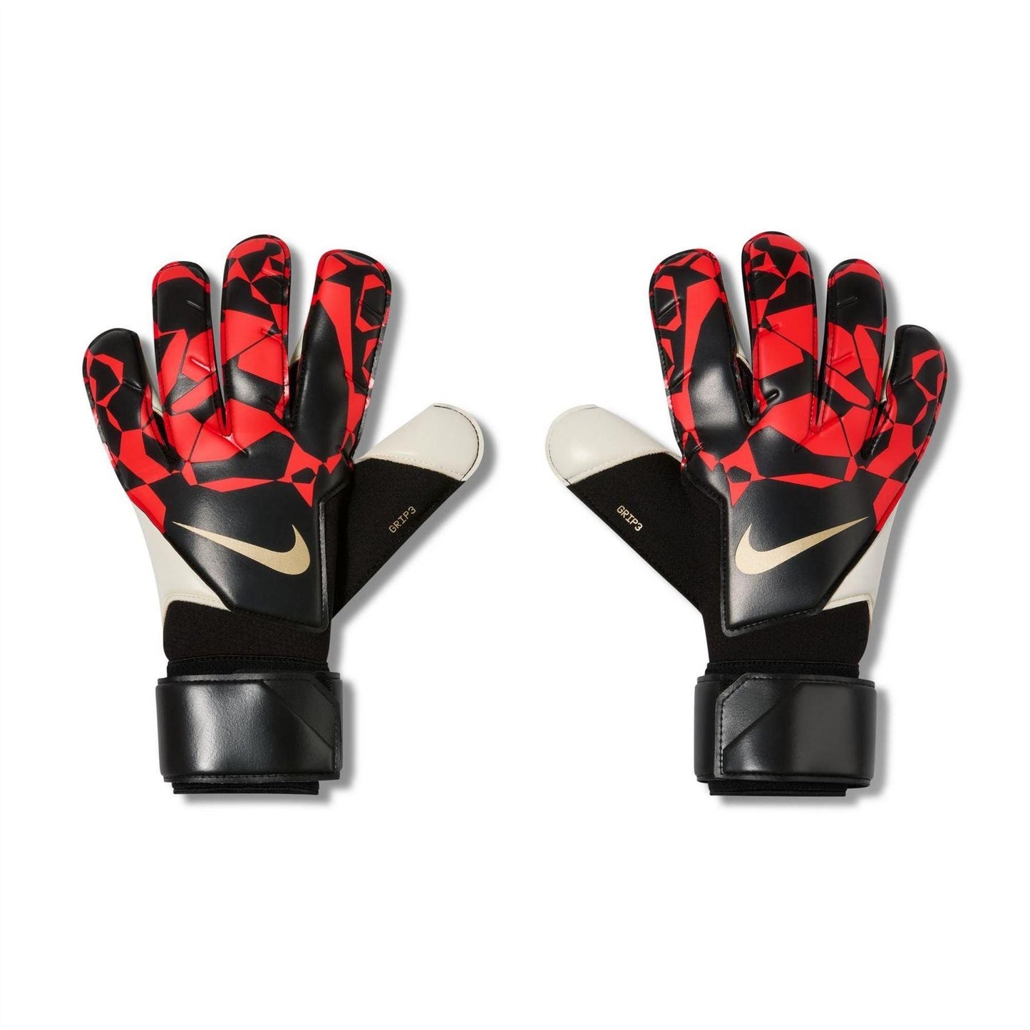 Black-Red - Front - Nike Unisex Adult Mercurial Geometric Pattern Goalkeeper Gloves