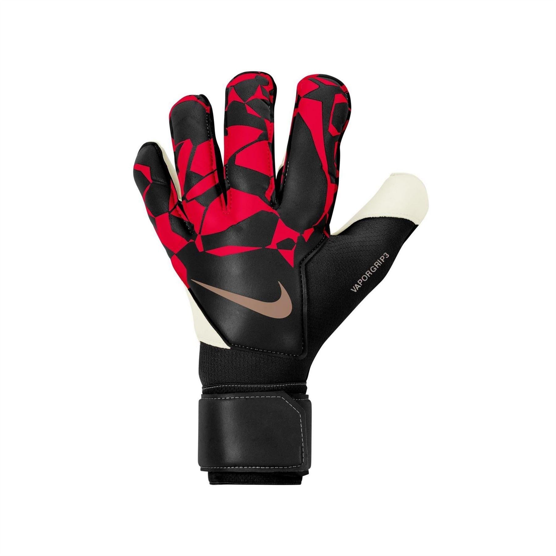 Black-Red - Side - Nike Unisex Adult Mercurial Geometric Pattern Goalkeeper Gloves