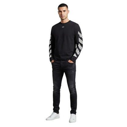 Black - Lifestyle - Off White Mens Brick Relaxed Fit Long-Sleeved T-Shirt