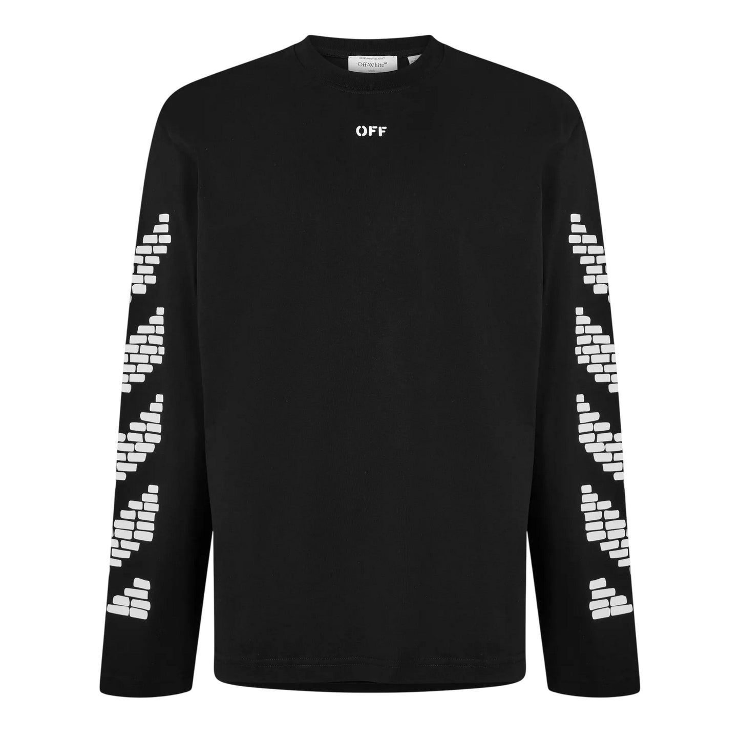 Black - Front - Off White Mens Brick Relaxed Fit Long-Sleeved T-Shirt