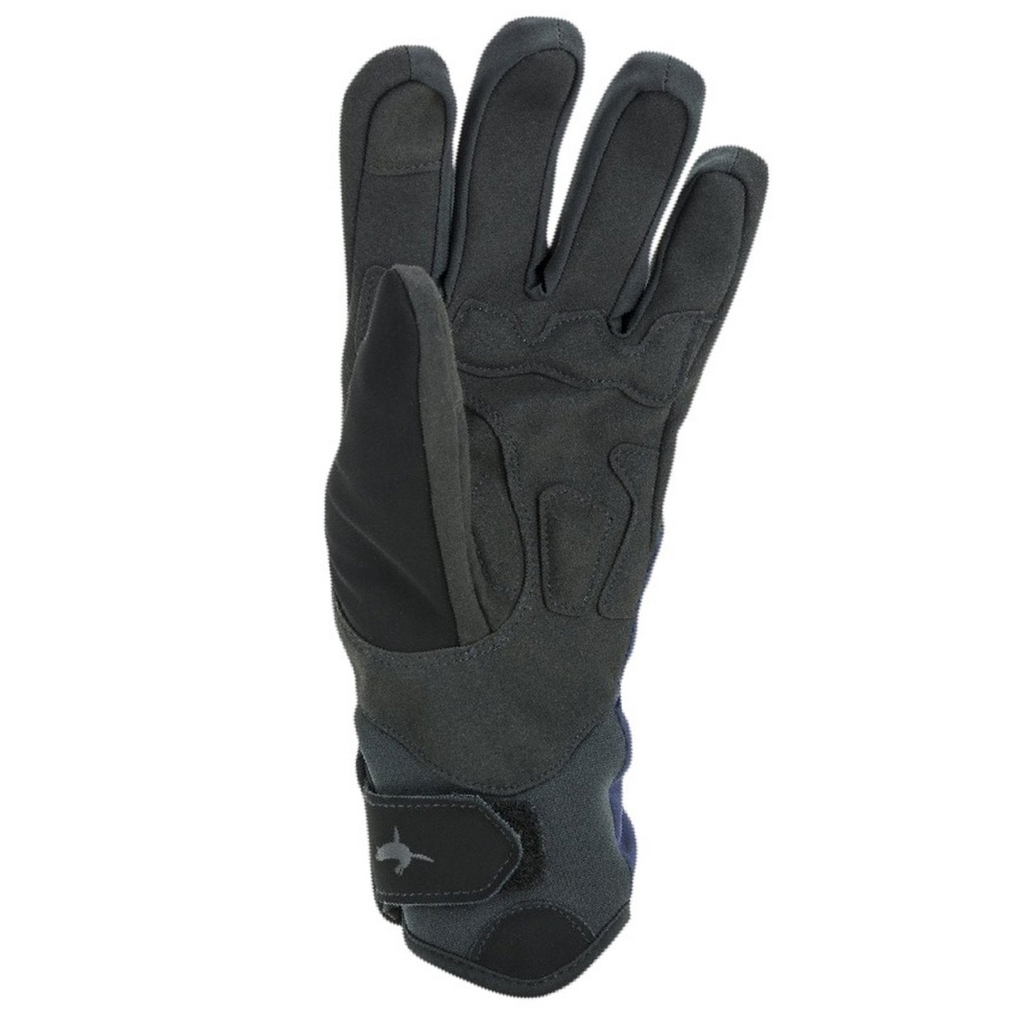 Black - Back - Seals Womens-Ladies Suede Cycling Gloves