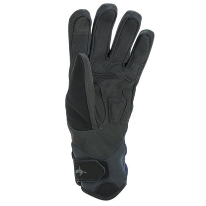 Black - Back - Seals Womens-Ladies Suede Cycling Gloves