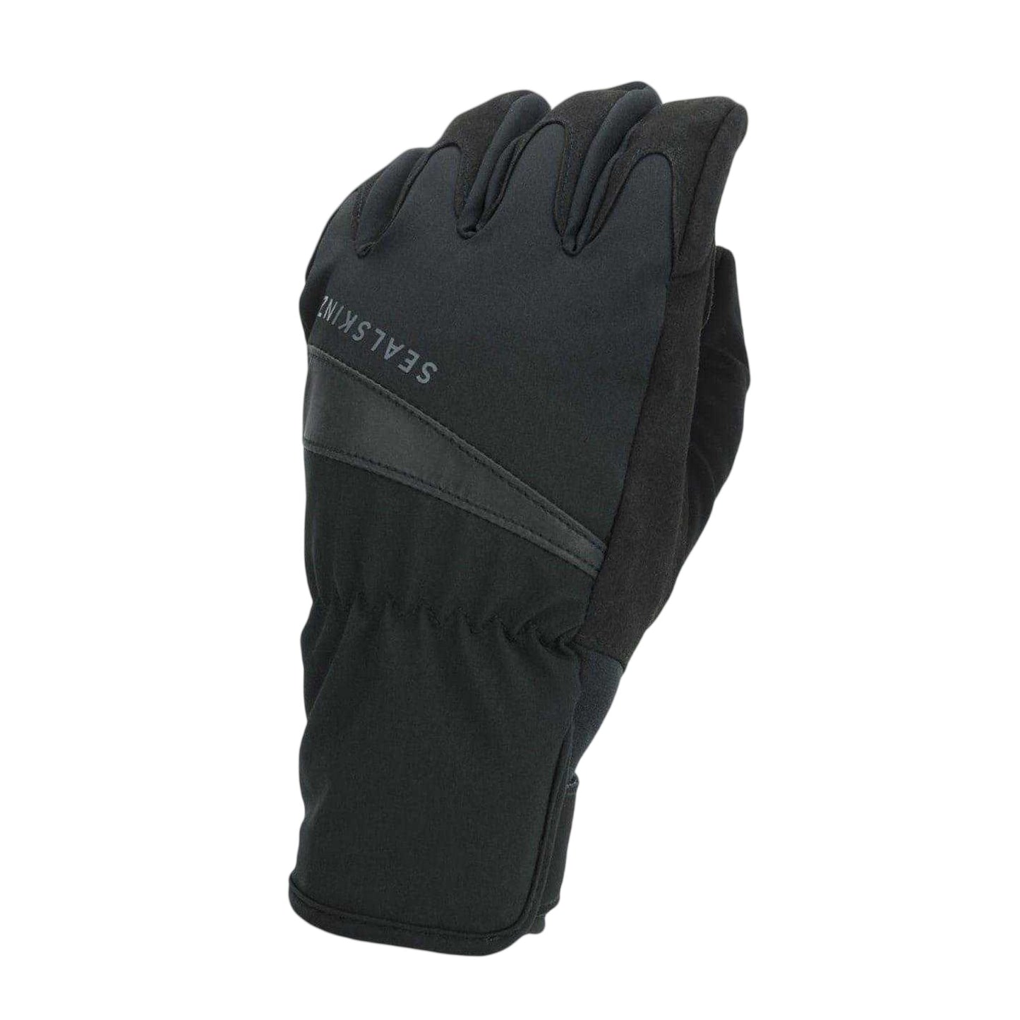 Black - Front - Seals Womens-Ladies Suede Cycling Gloves