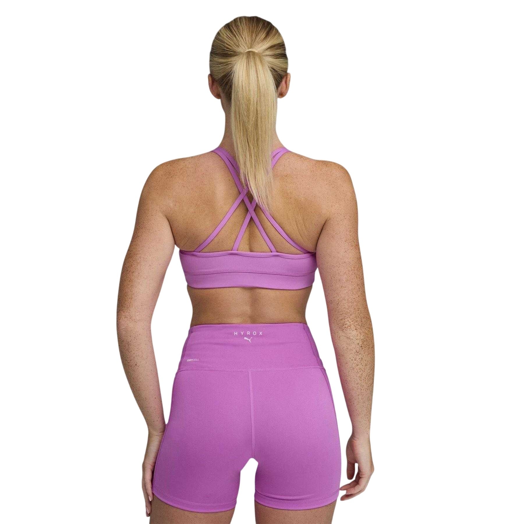 Orchid - Side - Puma Womens-Ladies Hyrox Move Strappy Sports Bra