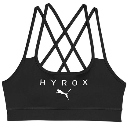 Black - Front - Puma Womens-Ladies Hyrox Move Strappy Sports Bra