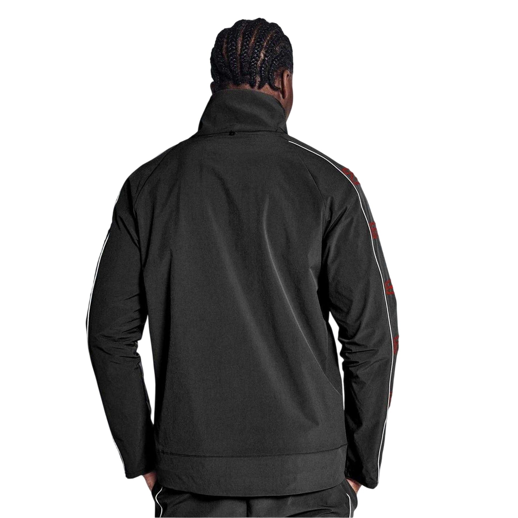 Black - Back - Blood Brother Mens Patch Track Jacket