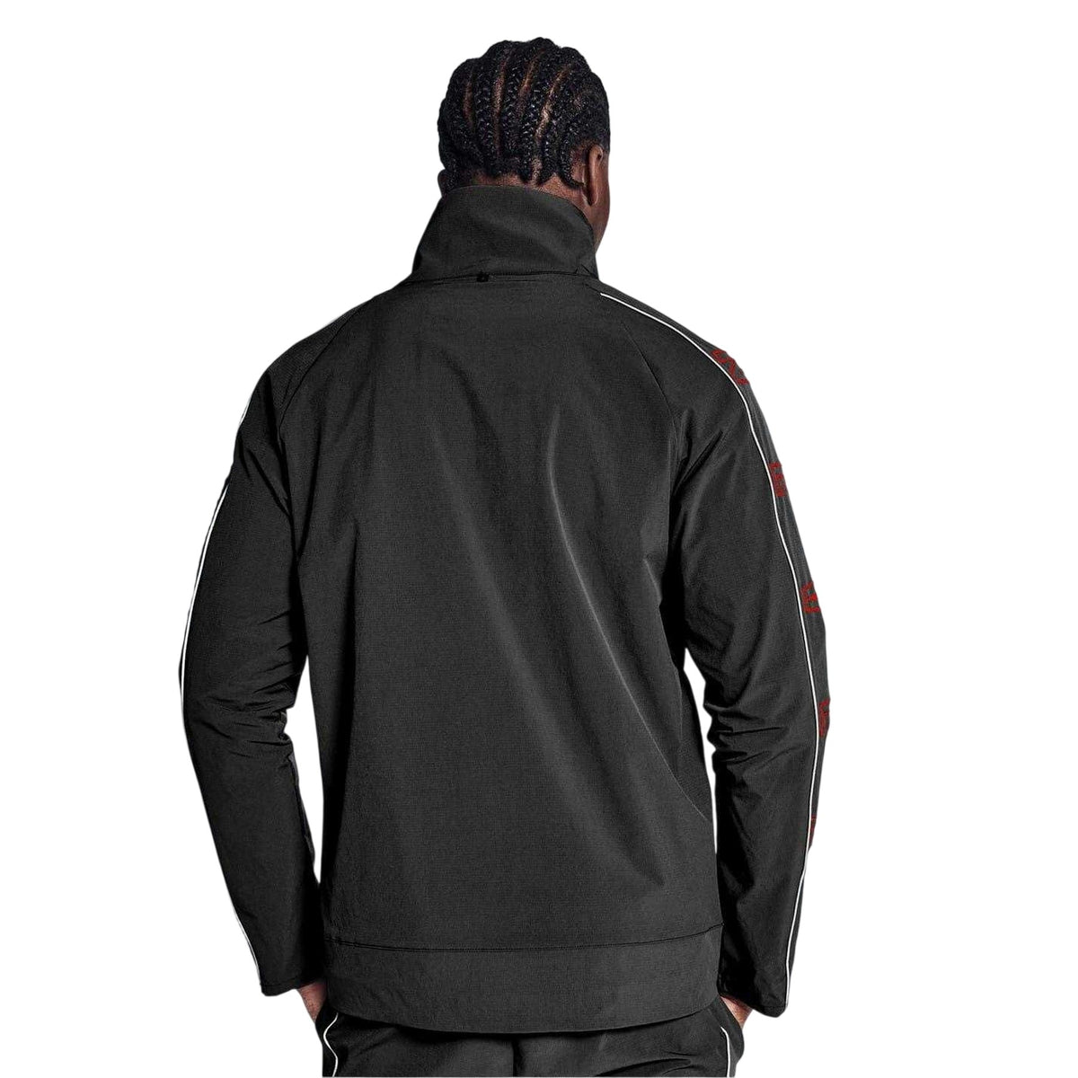 Black - Back - Blood Brother Mens Patch Track Jacket