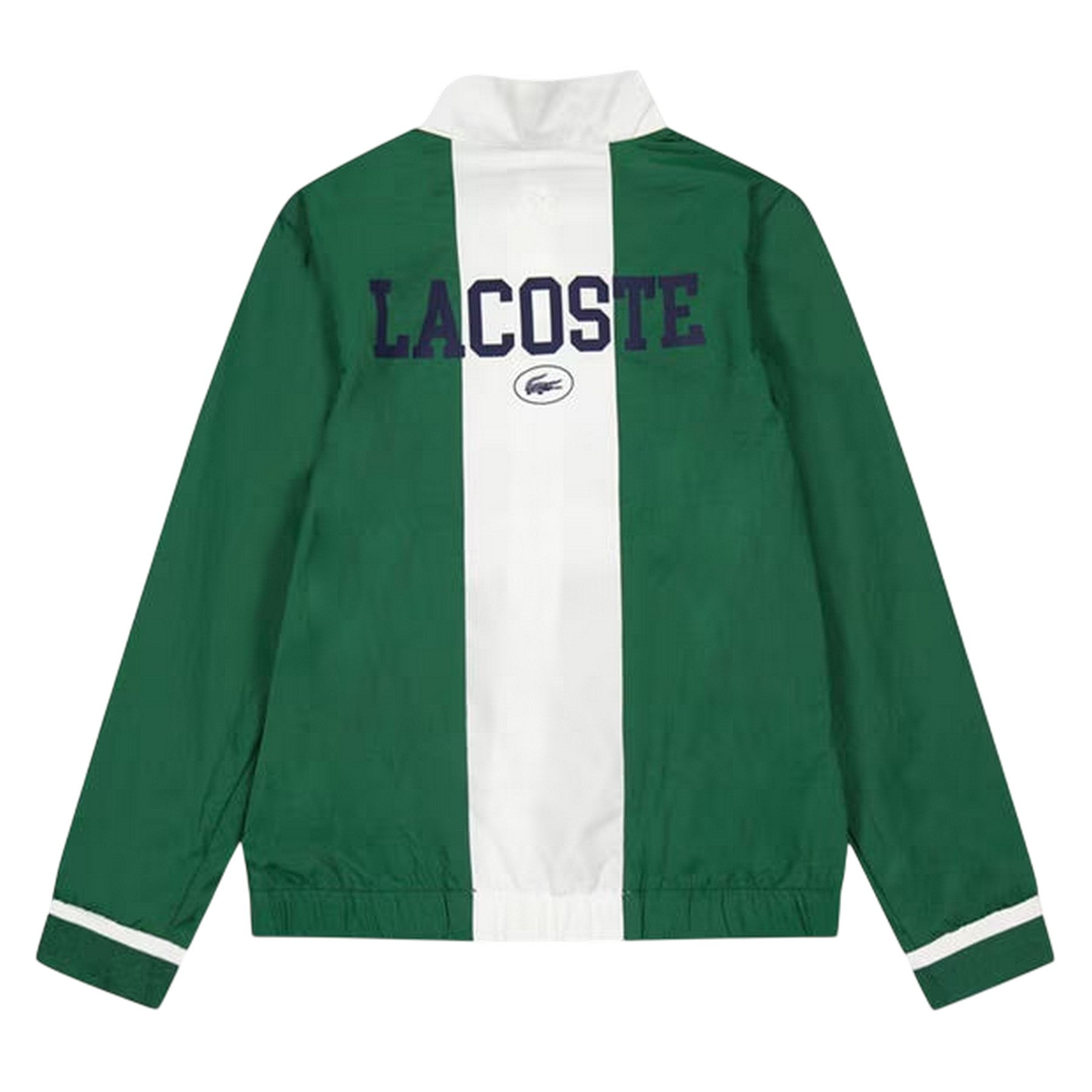 Green-White - Back - Lacoste Childrens-Kids Logo Regular Track Jacket