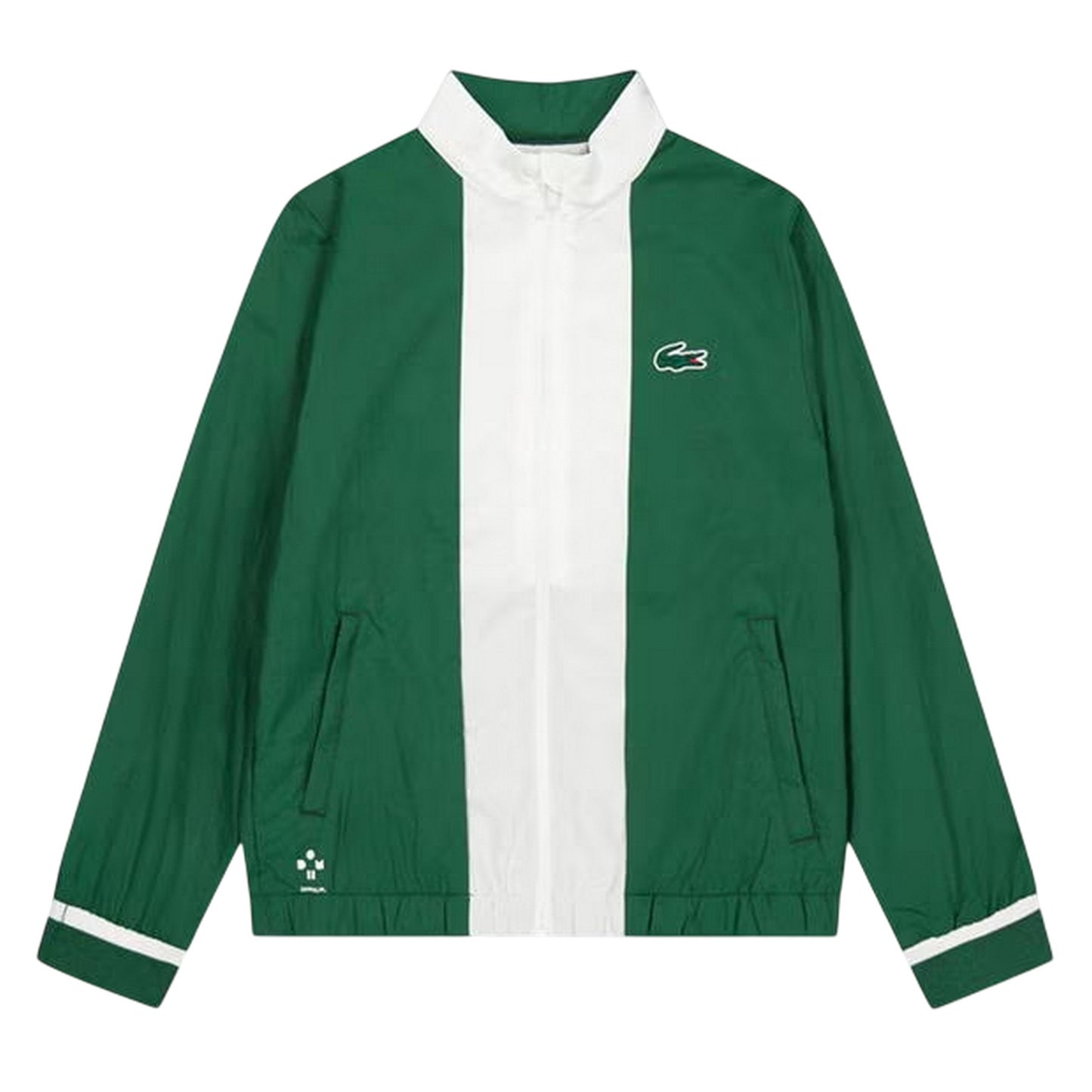 Green-White - Front - Lacoste Childrens-Kids Logo Regular Track Jacket