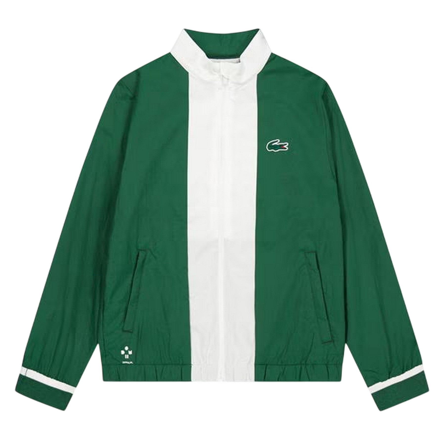 Green-White - Front - Lacoste Childrens-Kids Logo Regular Track Jacket