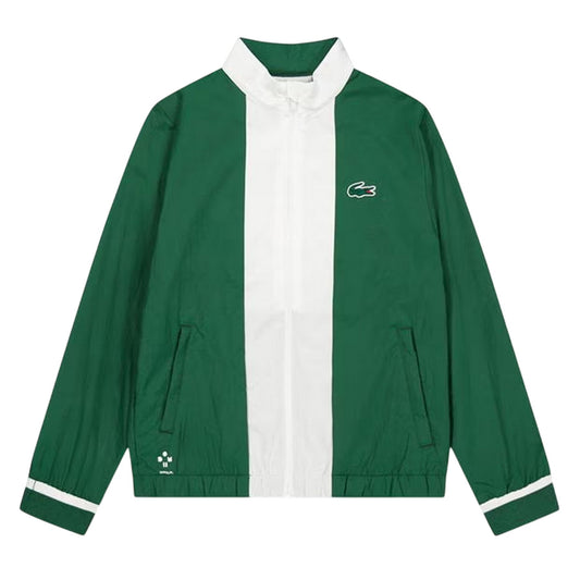 Green-White - Front - Lacoste Childrens-Kids Logo Regular Track Jacket