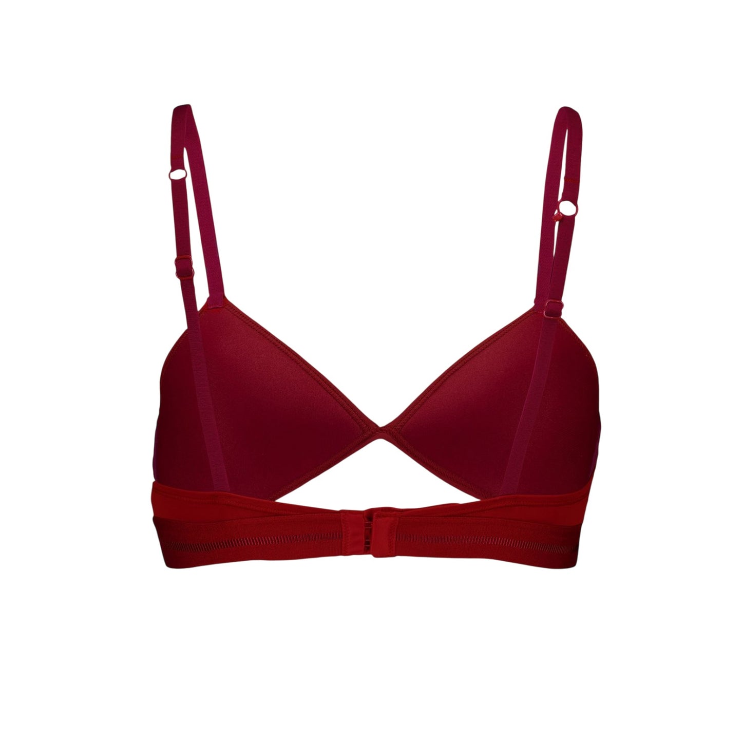 Burgundy - Back - Puma Womens-Ladies Peek A Boo Bralette
