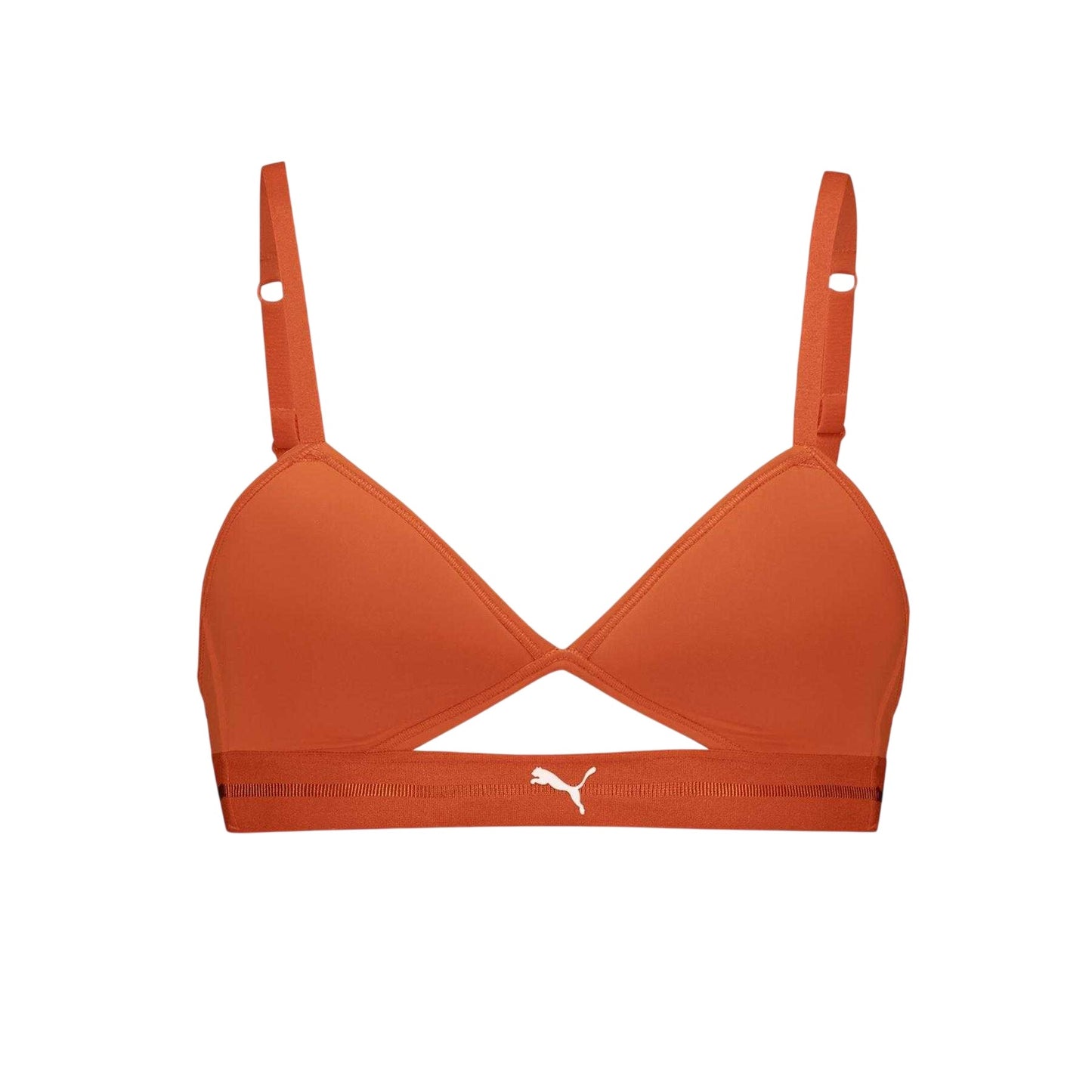 Flame Orange - Front - Puma Womens-Ladies Peek A Boo Bralette