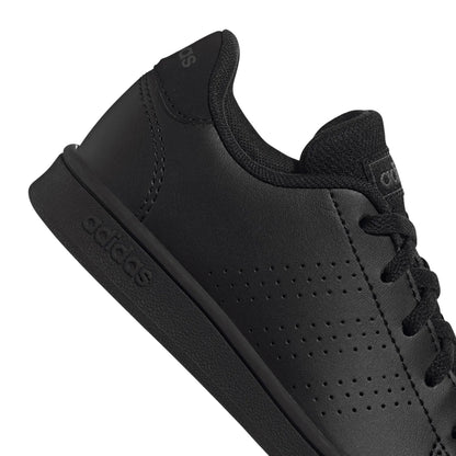 Black-Grey - Pack Shot - Adidas Childrens-Kids Advantage Trainers