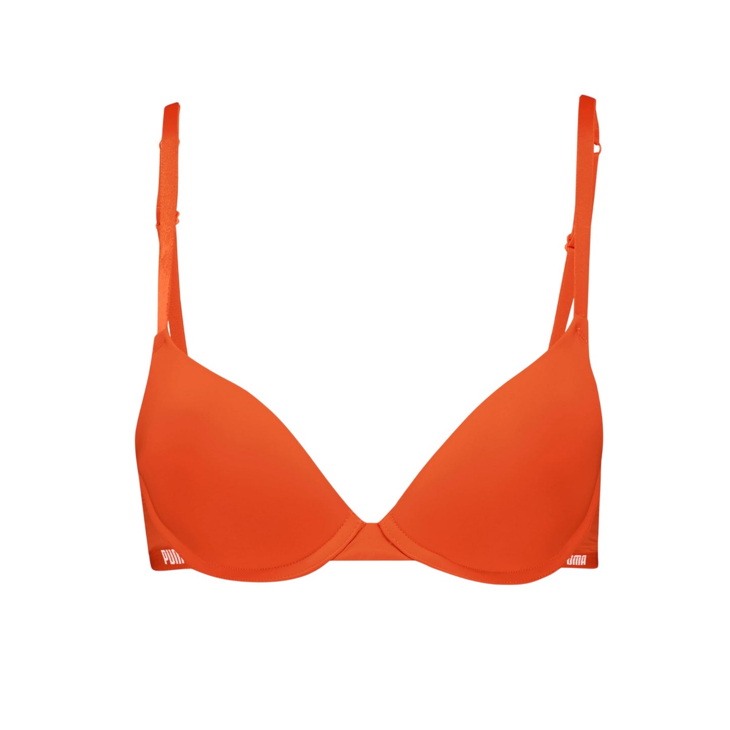 Flame Orange - Front - Puma Womens-Ladies Push Up Bra