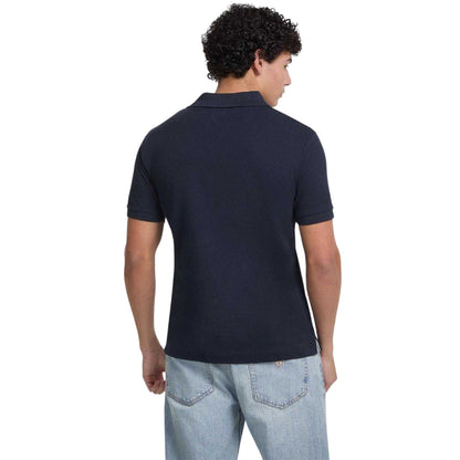 Ocean Blue - Back - Guess Mens Embroidered Logo Short-Sleeved Polo Shirt