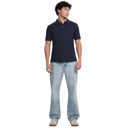 Ocean Blue - Lifestyle - Guess Mens Embroidered Logo Short-Sleeved Polo Shirt