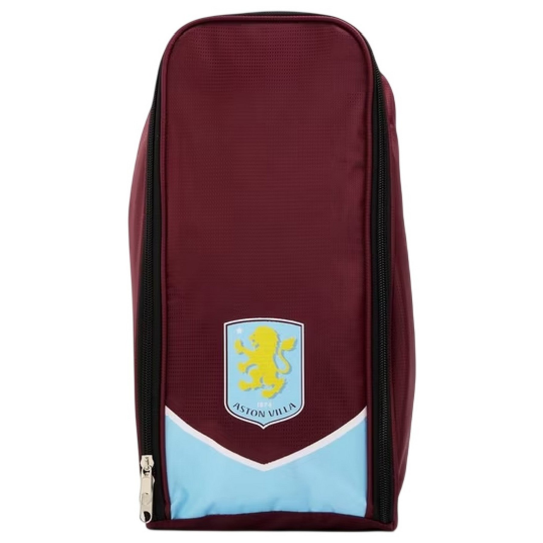 Claret-Sky Blue - Front - Aston Villa FC Crest Football Boot Bag