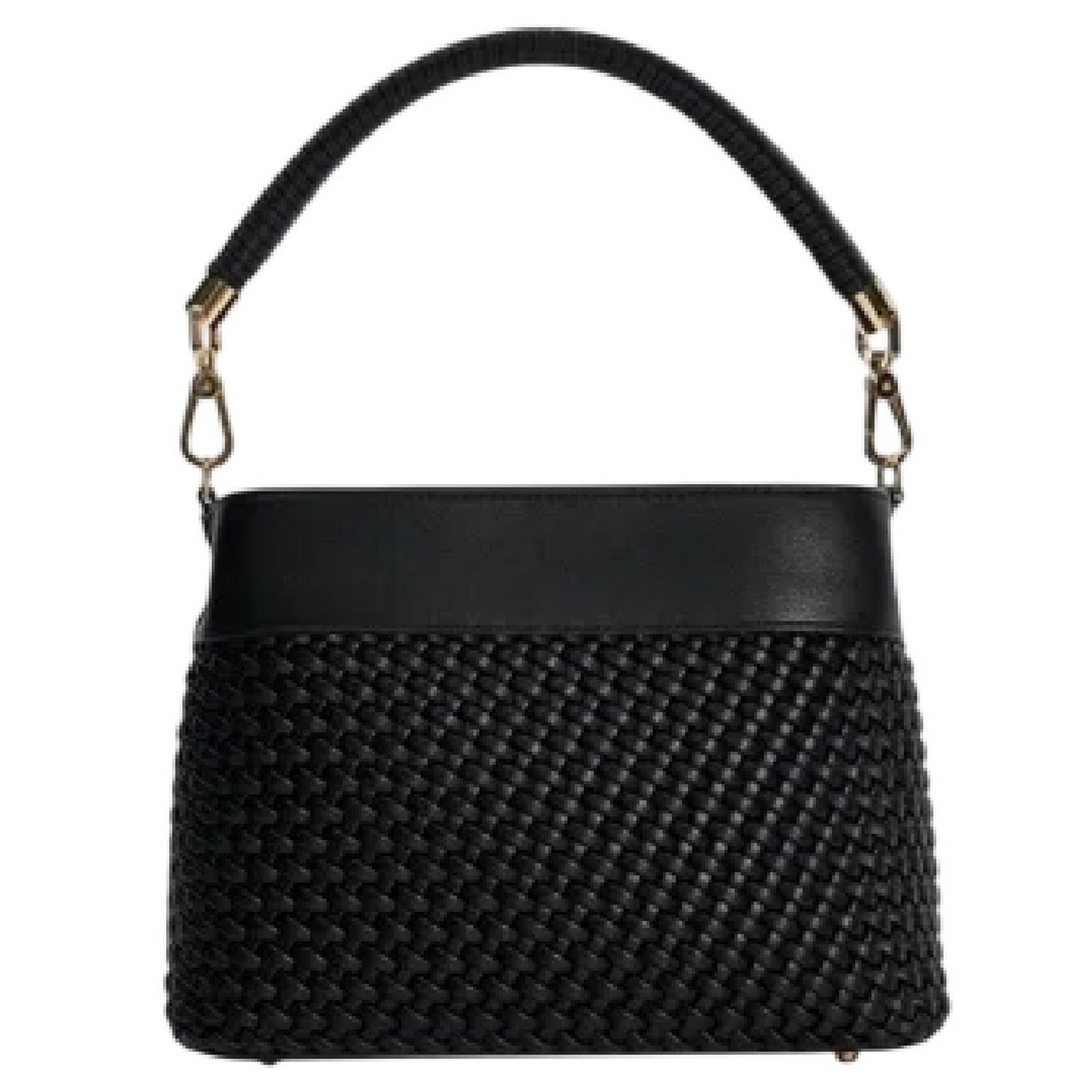 Black - Back - Dune London Woven Shoulder Bag