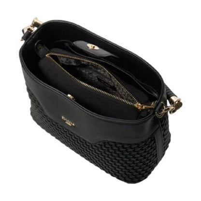 Black - Lifestyle - Dune London Woven Shoulder Bag