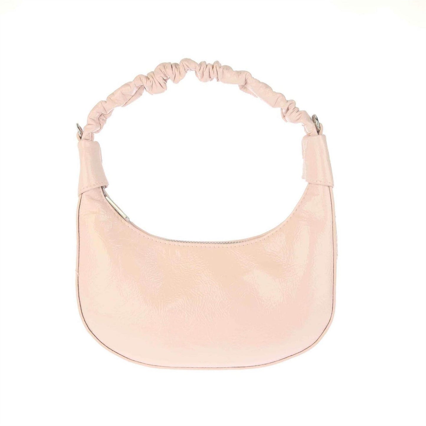 Pink - Back - Valentino Womens-Ladies Patent Leather Shoulder Bag