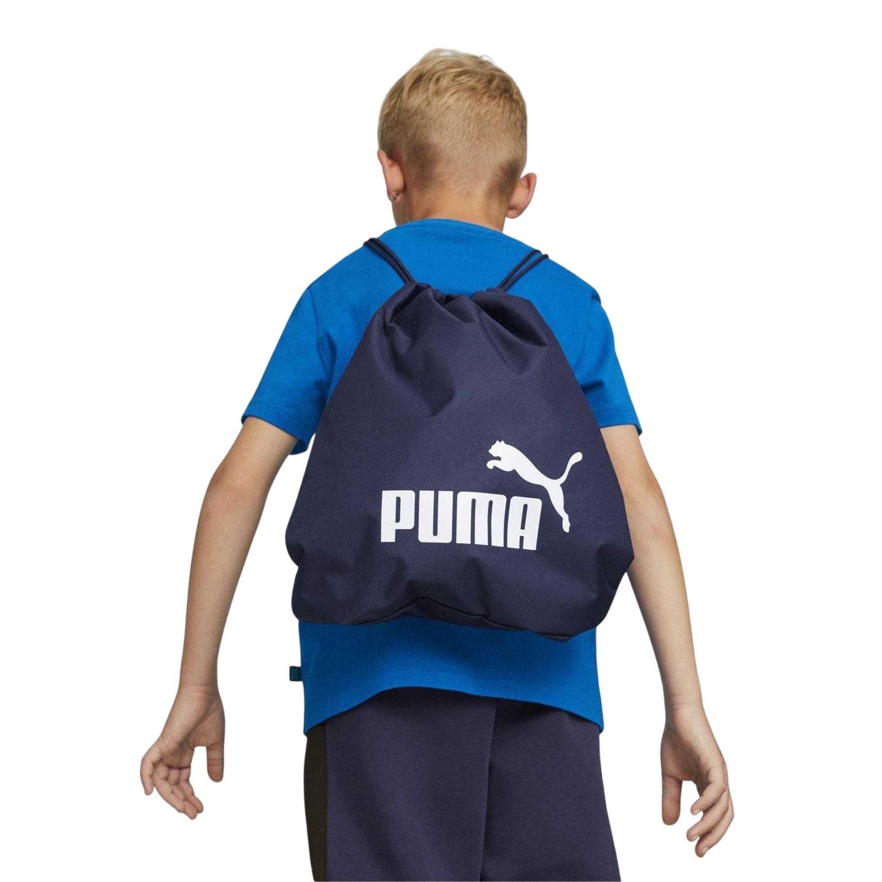 Navy Blue - Side - Puma Phase Gym Drawstring Bag