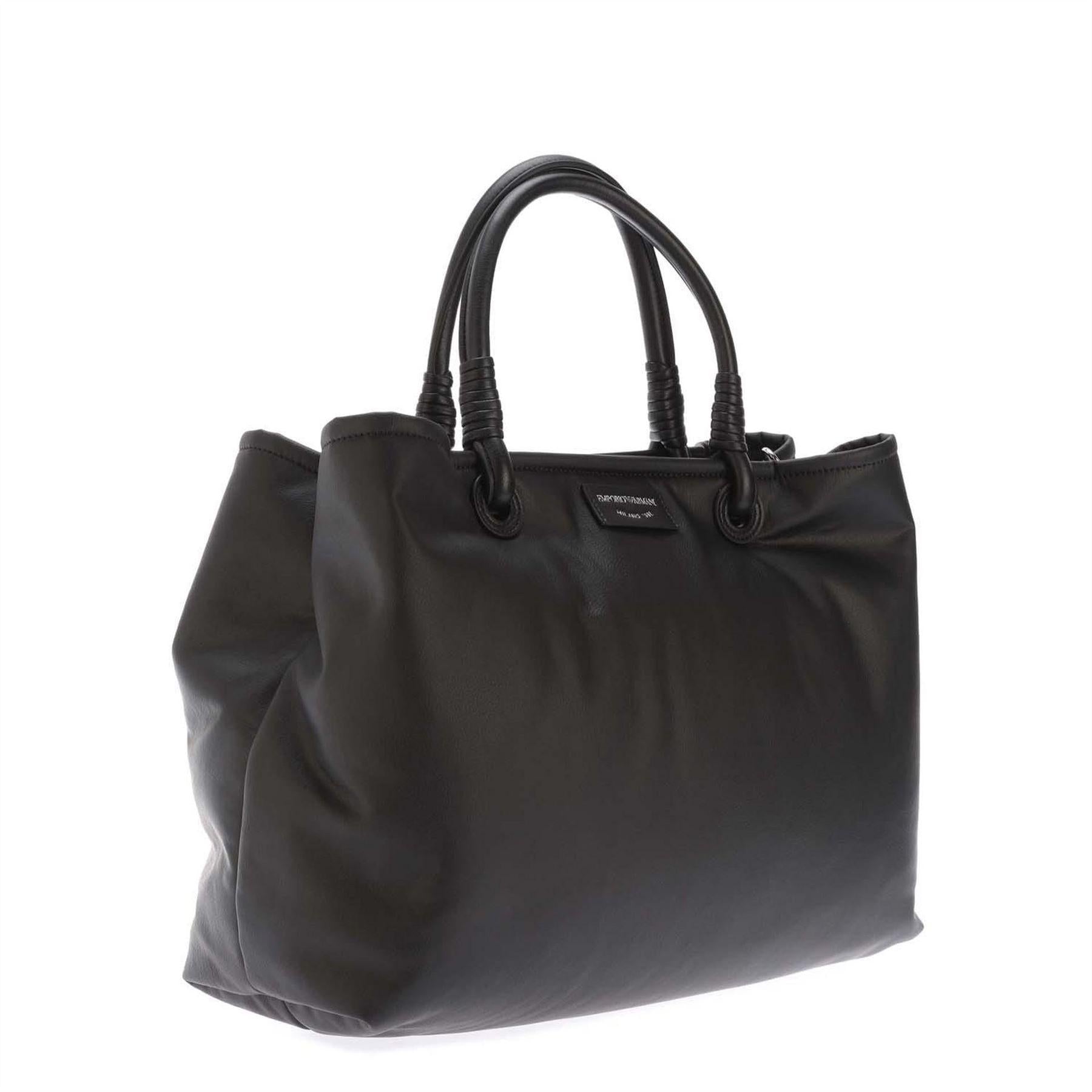 Black - Side - Emporio Armani EA7 Milano Tote Bag
