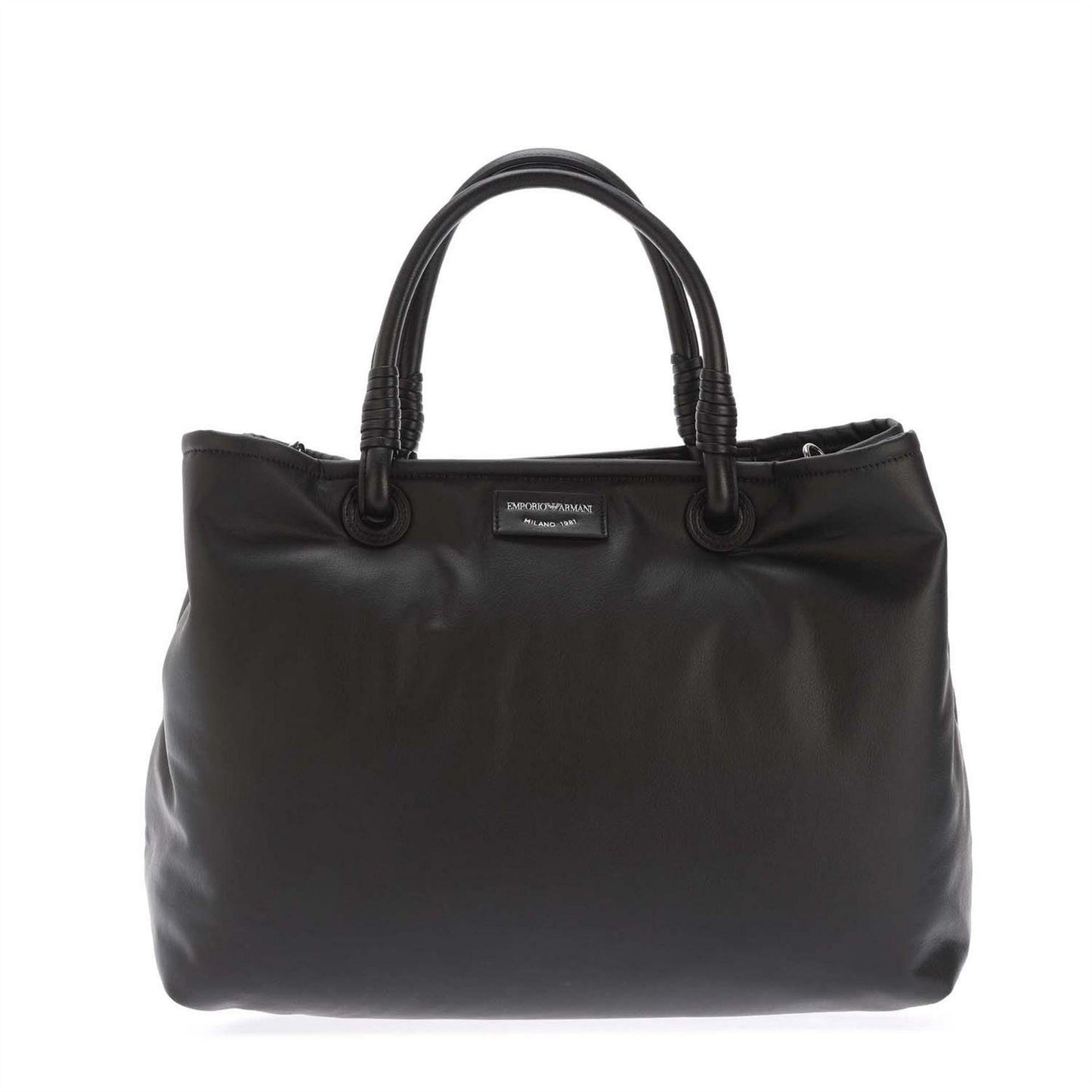 Black - Front - Emporio Armani EA7 Milano Tote Bag