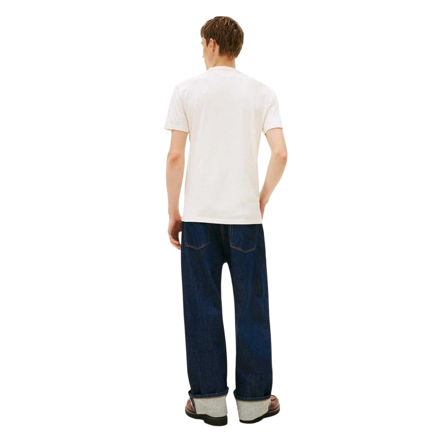 Antique White - Back - Tommy Jeans Mens Mountain Peaks T-Shirt
