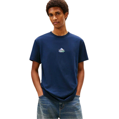 Midnight Navy - Front - Tommy Jeans Mens Mountain Peaks T-Shirt