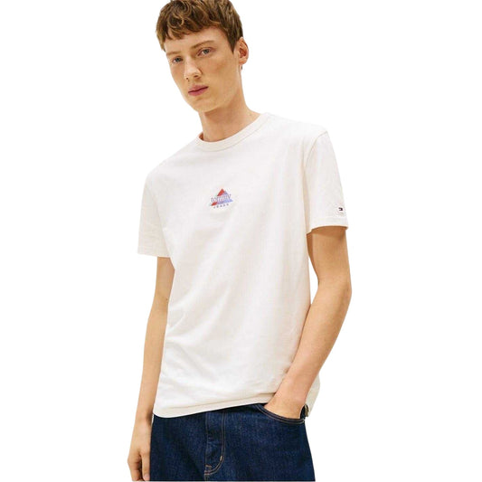 Antique White - Front - Tommy Jeans Mens Mountain Peaks T-Shirt