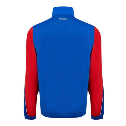 Blue - Back - Castore Mens Rangers FC Mock Neck Long-Sleeved Track Jacket