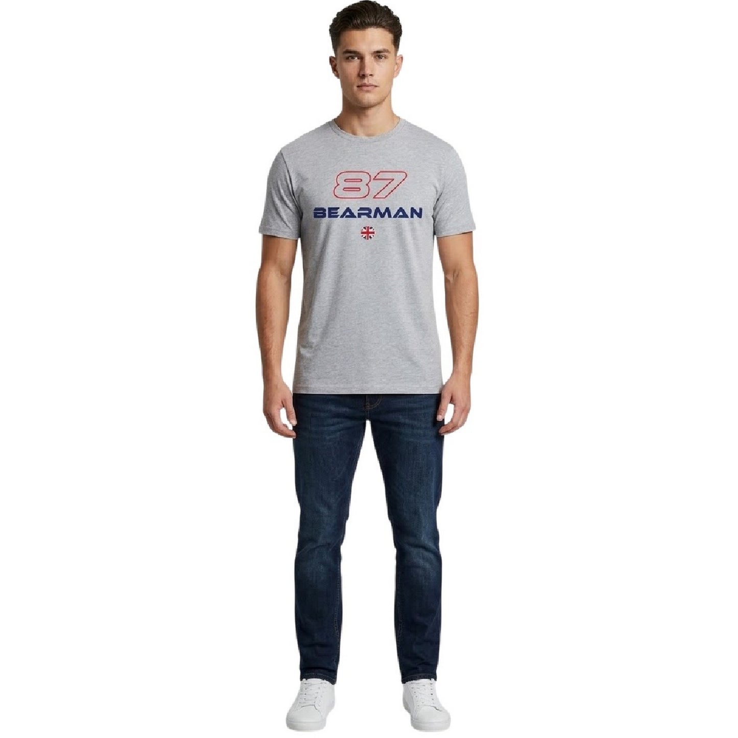 Grey - Side - AWD Unisex Adult Bearman F1 T-Shirt