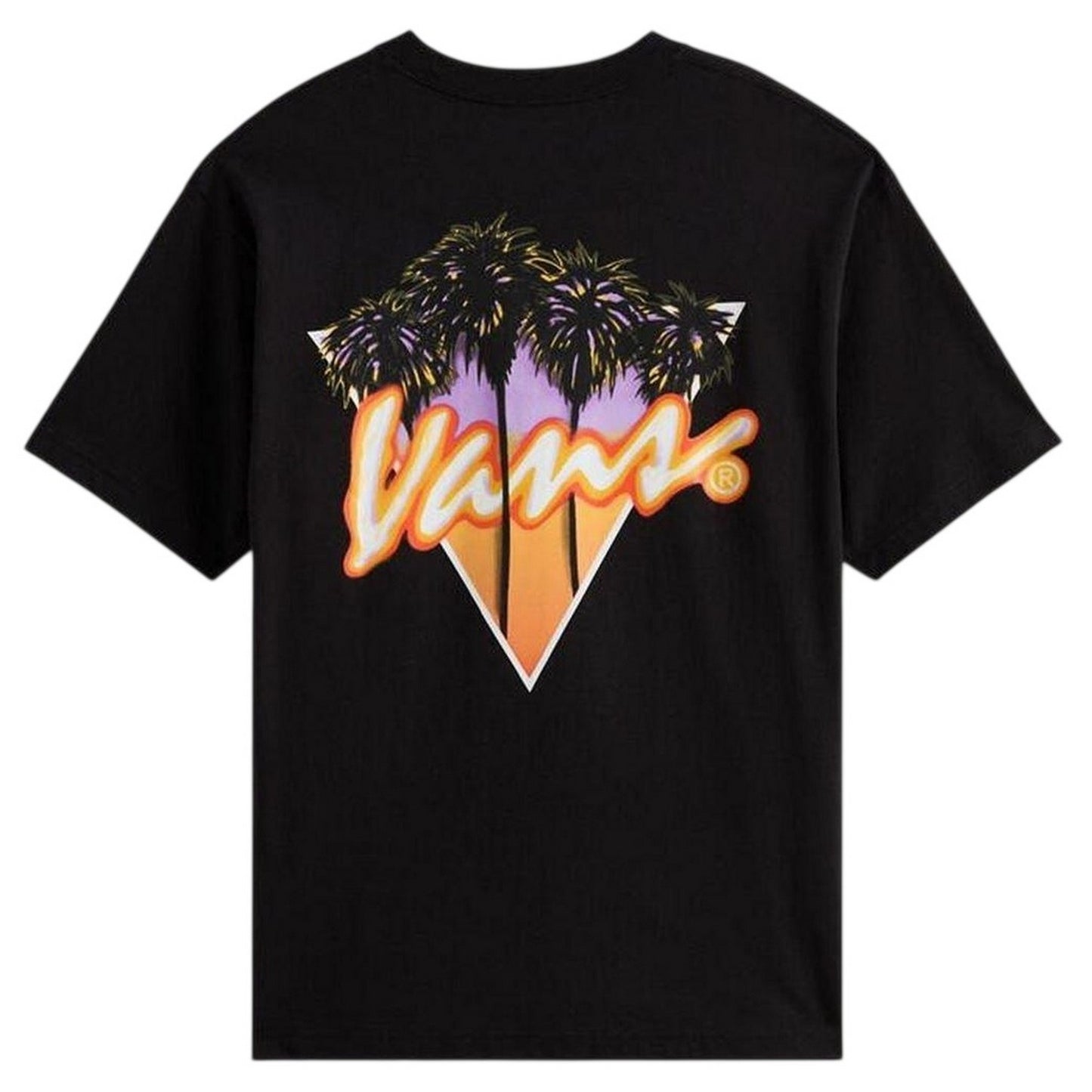 Black - Back - Vans Mens Vice Palm Tree T-Shirt