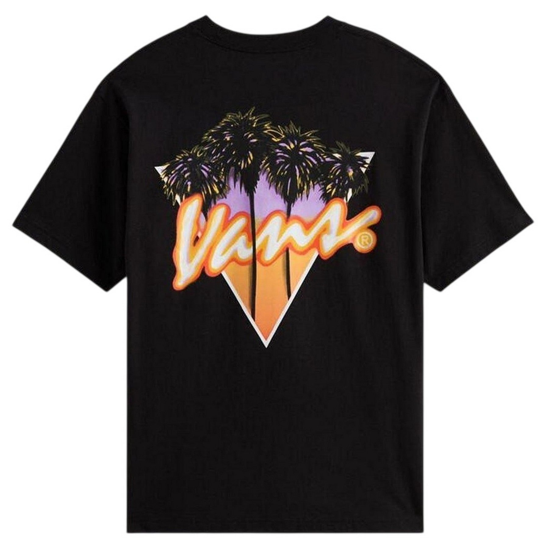 Black - Back - Vans Mens Vice Palm Tree T-Shirt