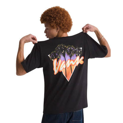 Black - Side - Vans Mens Vice Palm Tree T-Shirt
